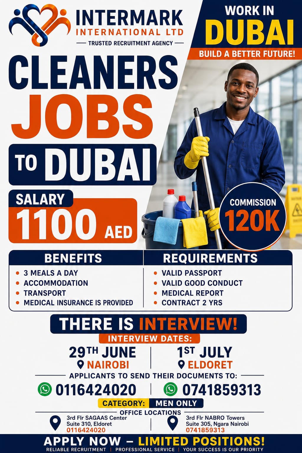 Cleaners Jobs to Dubai